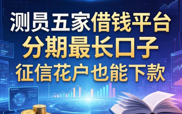 实测五家借钱平台分期最长的口子，征信花户也能下款