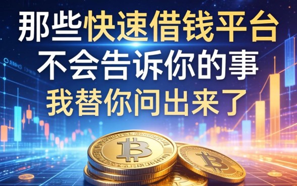 那些快速借钱的平台不会告诉你的事，我替你问出来了
