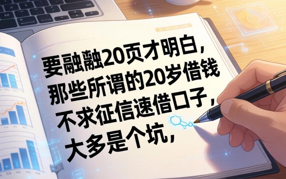 我翻了20页才明白，那些所谓的20岁借钱不求征信速借口子，大多是个坑