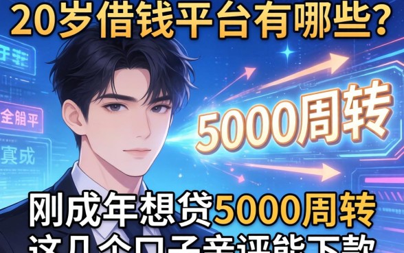 20岁借钱平台有哪些？刚成年想贷5000周转，这几个口子亲测能下款