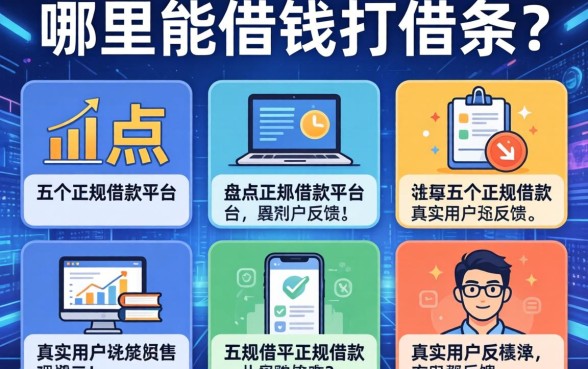 哪里能借钱打借条？盘点五个正规借款平台及真实用户反馈