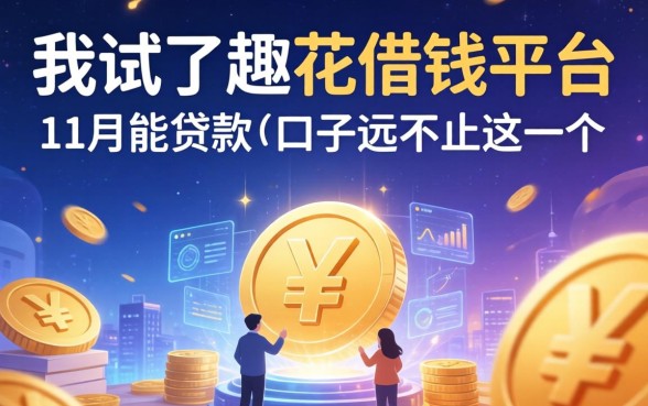 我试了趣花借钱平台，发现11月能贷款的口子远不止这一个