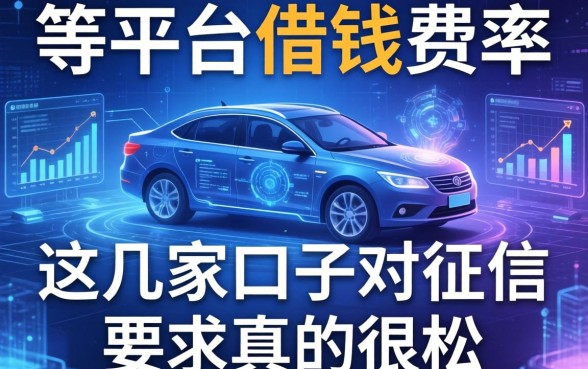 各平台借钱费率实测：这几家口子对征信要求真的很松