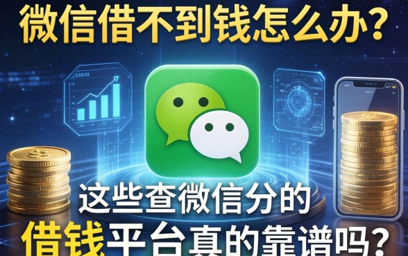 微信借不到钱怎么办？这些不查微信分的借钱平台真的靠谱吗？