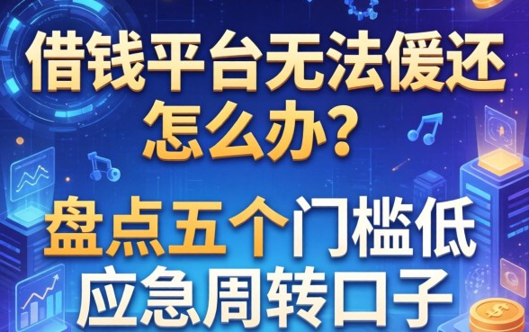 借钱平台无法偿还怎么办？盘点五个门槛低的应急周转口子