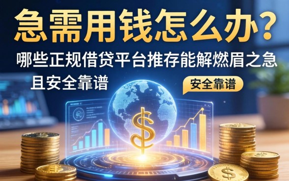 急需用钱怎么办？哪些正规借钱平台推存能解燃眉之急且安全靠谱？