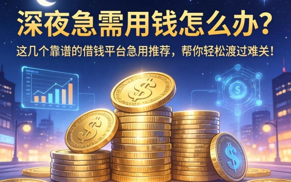 深夜急需用钱怎么办？这几个靠谱的借钱平台急用推荐，帮你轻松渡过难关！