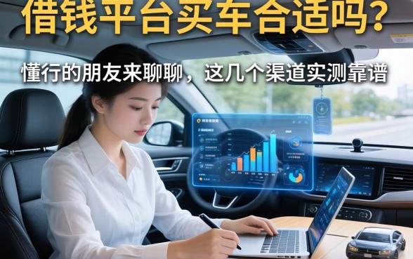 借钱平台买车合适吗?懂行的朋友来聊聊,这几个渠道实测靠谱