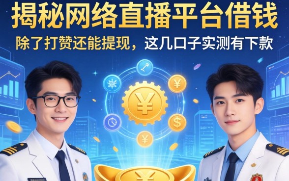 揭秘网络直播平台借钱：除了打赏还能提现，这几口子实测有下款