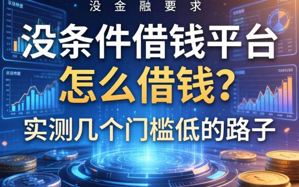 没条件借钱平台怎么借钱？实测几个门槛低的路子