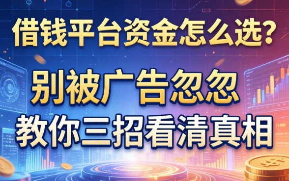借钱平台资金怎么选？别被广告忽悠，教你三招看清真相