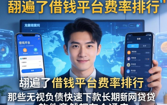 我翻遍了借钱平台费率排行，发现那些无视负债快速下款长期网贷的软件竟然都有个通病