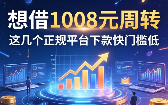 想借1008元周转，这几个正规平台下款快门槛低