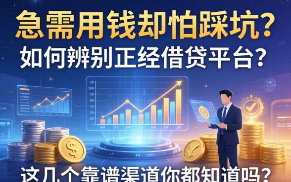 急需用钱却怕踩坑？如何辨别正经的借钱平台？这几个靠谱渠道你都知道吗？
