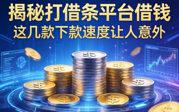 揭秘打借条平台借钱：这几款下款速度让人意外