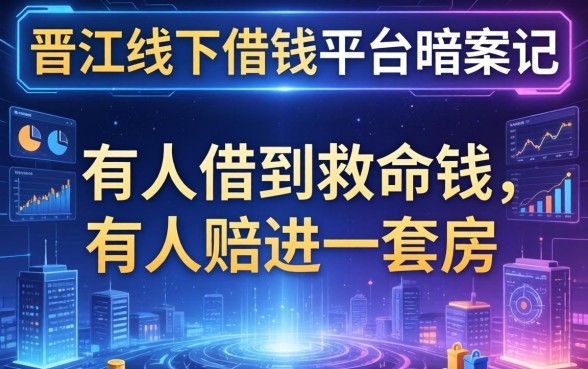 晋江线下借钱平台暗访记：有人借到救命钱，有人赔进一套房