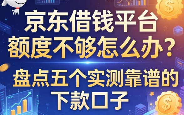 京东借钱平台额度不够怎么办？盘点五个实测靠谱的下款口子