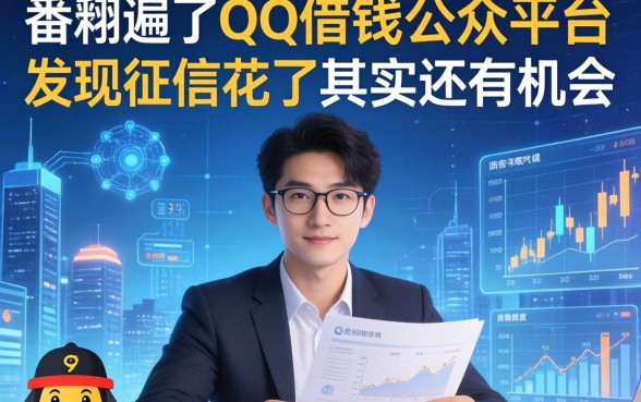 我翻遍了QQ借钱公众平台，发现征信花了其实还有机会