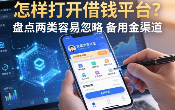 怎样打开借钱平台？盘点两类容易忽略的备用金渠道