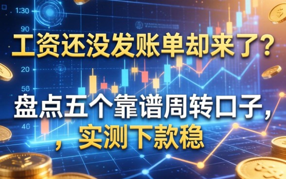 工资还没发账单却来了？盘点五个靠谱周转口子，实测下款稳