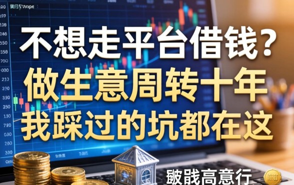 不想走平台借钱？做生意周转十年，我踩过的坑都在这