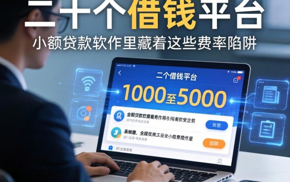 我翻了二十个借钱平台，发现1000至5000的小额贷款软件里藏着这些费率陷阱