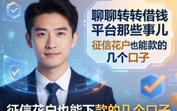 聊聊转转借钱平台那些事儿：征信花户也能下款的几个口子