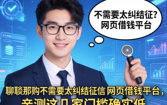 聊聊那些不需要太纠结征信的网页借钱平台，亲测这几家门槛确实低
