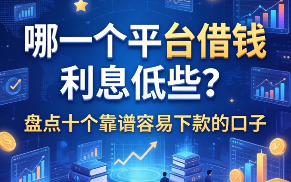 哪一个平台借钱利息低些？盘点十个靠谱容易下款的口子