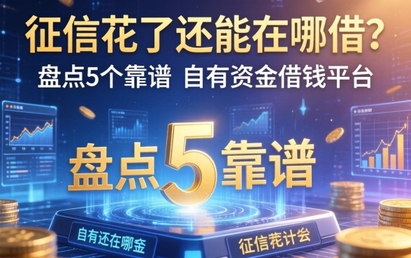 征信花了还能在哪借？盘点5个靠谱的自有资金借钱平台