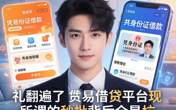 我翻遍了美易借钱平台和凭身份证借款的软件，发现所谓的秒批背后全是坑