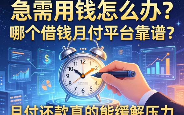 急需用钱怎么办？哪个借钱月付平台靠谱？月付还款真的能缓解压力吗？