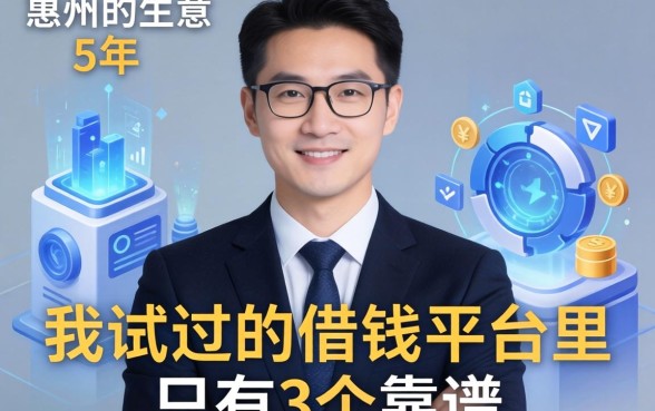 在惠州做生意5年，我试过的借钱平台里只有3个靠谱