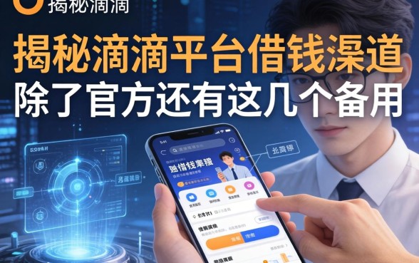揭秘滴滴平台的借钱渠道，除了官方还有这几个备用