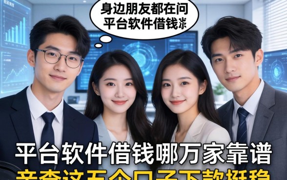 身边朋友都在问平台软件借钱哪几家靠谱，亲测这五个口子下款挺稳