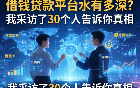 借钱贷款平台的水有多深？我采访了30个人告诉你真相