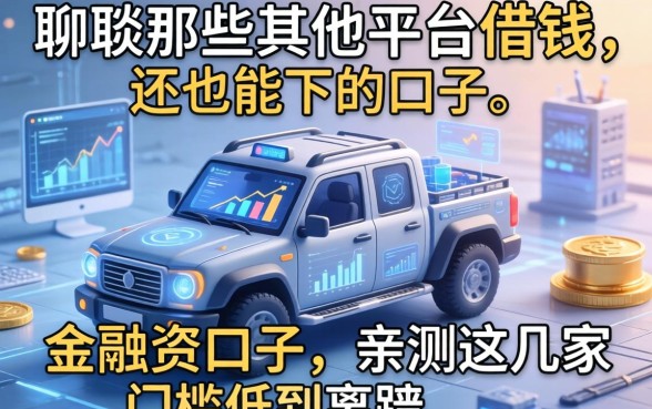 聊聊那些其他平台借钱不还也能下的口子，亲测这几家门槛低到离谱