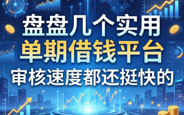 盘点几个实用的单期借钱平台，审核速度都还挺快的