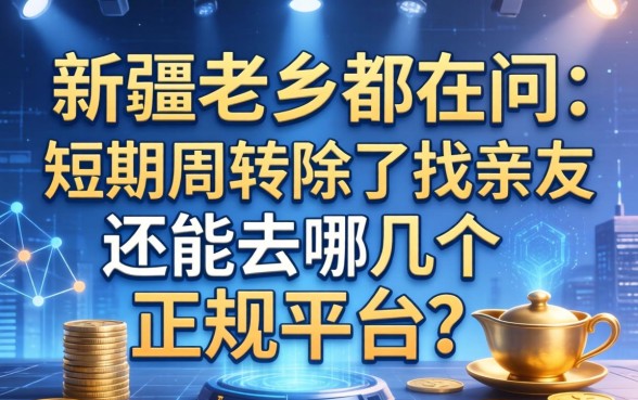 新疆老乡都在问：短期周转除了找亲友还能去哪几个正规平台？