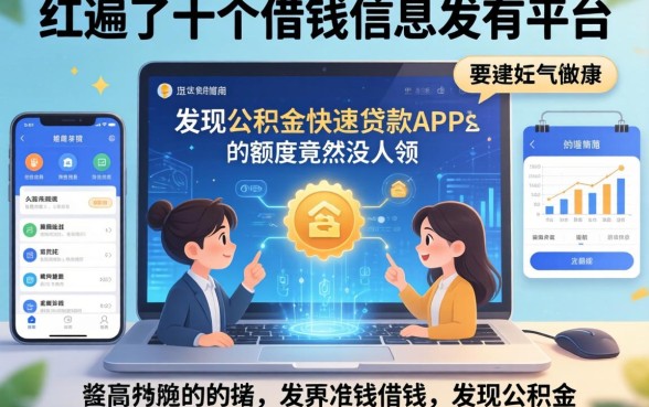 我翻遍了十个借钱信息发布平台，发现公积金快速贷款app里的额度竟然没人领