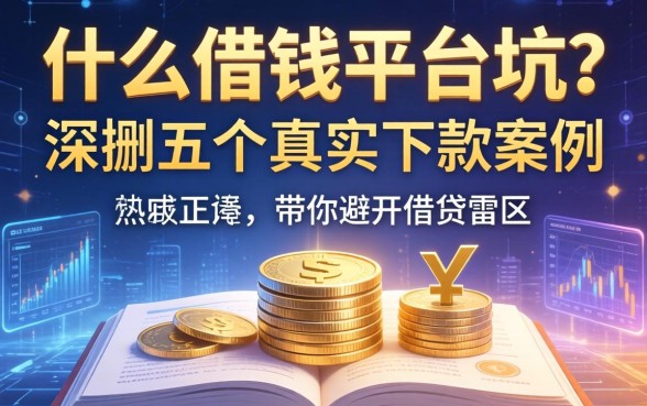 什么借钱平台坑？深扒五个真实下款案例，带你避开借贷雷区