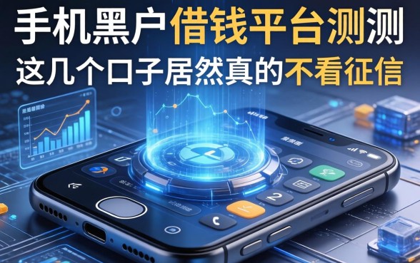 手机黑户借钱平台实测：这几个口子居然真的不看征信