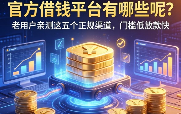 官方借钱平台有哪些呢？老用户亲测这五个正规渠道，门槛低放款快
