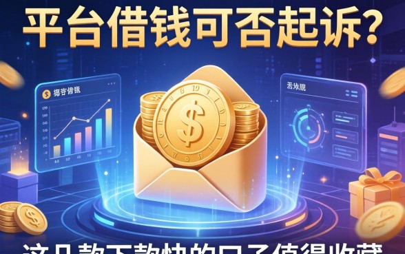 平台借钱可否起诉？这几款下款快的口子值得收藏