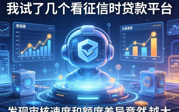 我试了几个不看征信的贷款平台，发现审核速度和额度差异竟然这么大