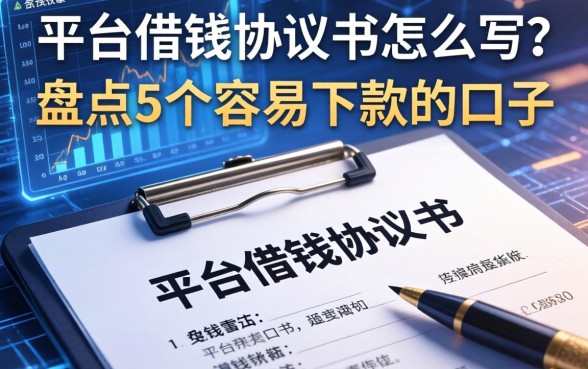 平台借钱协议书怎么写？盘点5个容易下款的口子