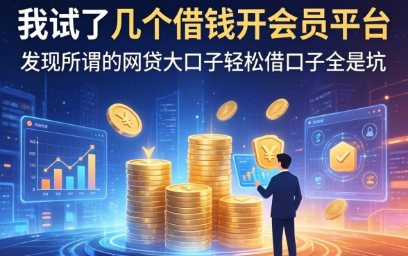 我试了几个借钱开会员的平台，发现所谓的网贷大口子轻松借口子全是坑