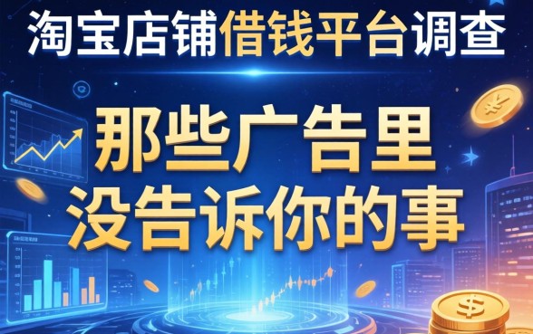 淘宝店铺借钱平台调查：那些广告里没告诉你的事