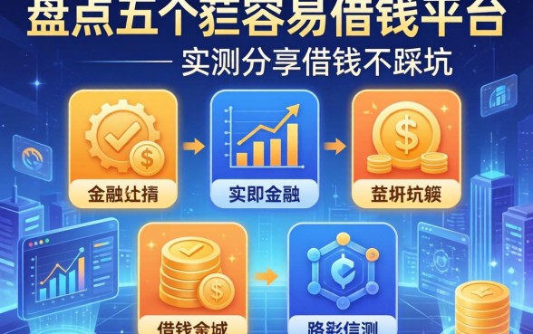 盘点五个比较容易借钱的平台，实测分享借钱不踩坑