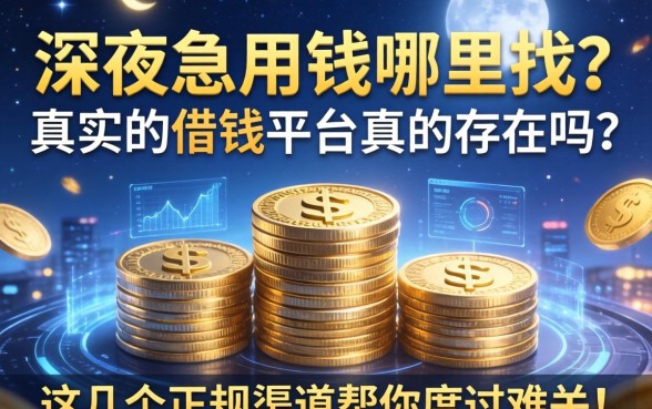 深夜急用钱哪里找？真实的借钱平台真的存在吗？这几个正规渠道帮你度过难关！
